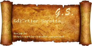 Gürtler Sarolta névjegykártya
