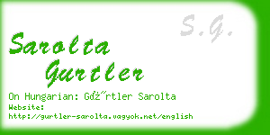 sarolta gurtler business card
